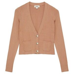 ISO L'AGENCE Jamie Cropped Cardigan In Nude Size Small NWT